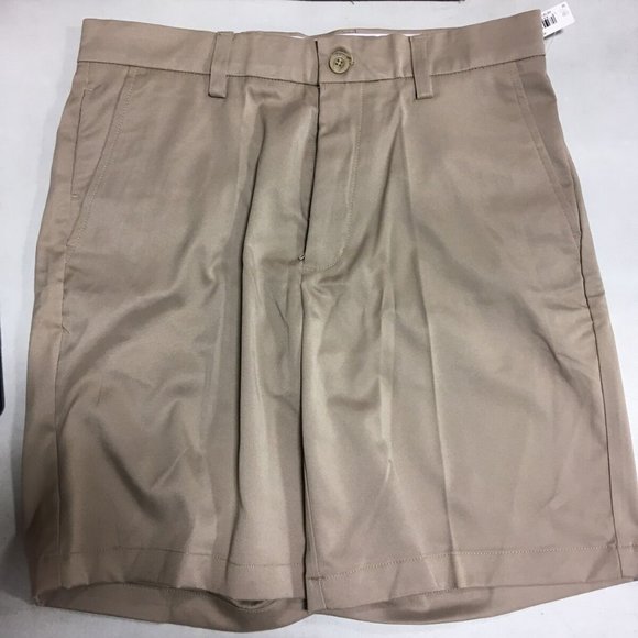 NWT AMAZON ESSENTIALS MEN'S CLASSIC-FIT 9" FLAT FRONT SHORTS KHAKI‎ 32 - Picture 3 of 8